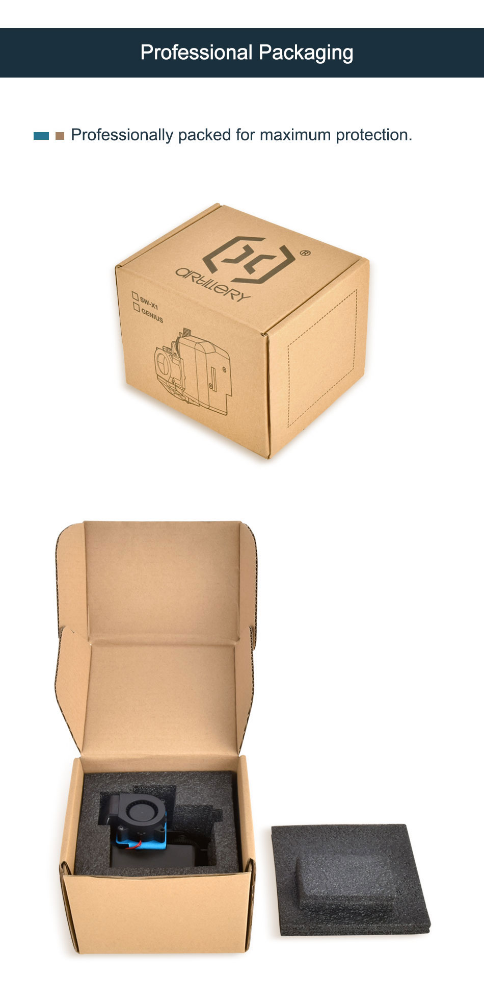 Genialer Vollmetall-Extruder mit gehärteter Stahldüse, höhere Temperaturbeständigkeit bis zu 300 °C Filamentmaterial